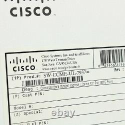 20 New Cisco SW-CCME-UL-7397G Communications Manager Express License For 7397G