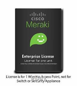 3 Year Cisco Meraki Enterprise Cloud Controller License MR Series Access Point