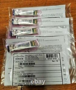 4 x Cisco SFP-10G-SR 800-30377-03 Transceiver Modules Laser Hologram v03 BNIOB