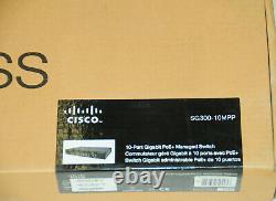 Brand New Cisco SG300-10MPP L2 Gigabit Network Switch PoE+ 1YrWty TaxInv