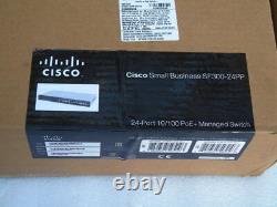 Brand New Cisco Small Business Sf300-24pp 24 Port 10/100 Poe+ Managed Switch