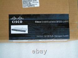 Brand New Cisco Small Business Sf300-24pp 24 Port 10/100 Poe+ Managed Switch