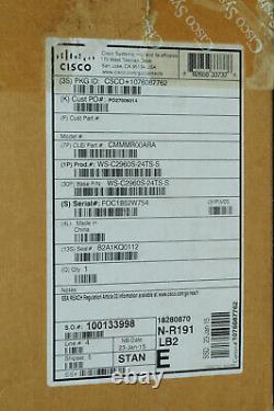 Brand New Cisco WS-C2960S-24TS-S Catalyst 2960S Switch Managed 24 GigE Ports