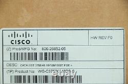 Brand New Cisco WS-C3750G-48PS-S 48Port Managed Gigabit PoE Switch 1YrWty