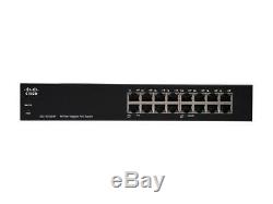 CISCO SG110-16HP 16-Port PoE 64W Unmanaged 10/100/1000Mbps LAN Gigabit Switch