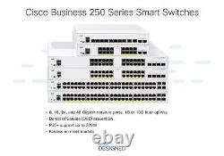 Cisco Business CBS250-8PP-D Smart Switch 8 Port GE Partial PoE Desktop