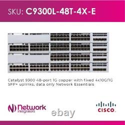 Cisco C9300L-48T-4X-E Catalyst 9300L 48p data, Network Essentials, 4x10G Uplin