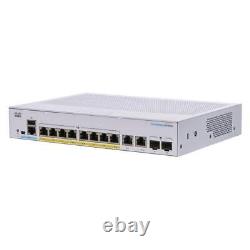 Cisco CBS250-8P-E-2G 8 Port Gigabit Smart PoE Switch with 2 Combo Gig Ports