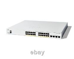 Cisco Catalyst 1300-24FP-4G Managed Switch, 24 Port GE, Full PoE, 4x1GE SFP, Lim