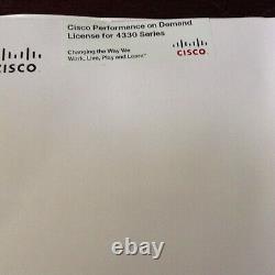 Cisco License for 4330 series license only new and sealed