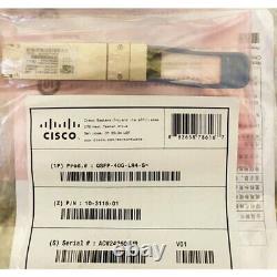 Cisco QSFP-40G-LR4-S 40GBASE-LR4 QSFP SMF Module, 10KM (Brand New Sealed)