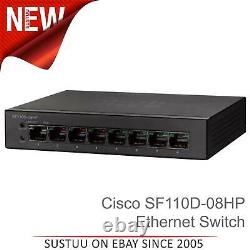 Cisco SF110D-08HP 8Port Desktop Wall-mountable Unmanaged Gigabit Ethernet Switch
