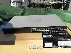 Cisco SG350-28P- UK 28Port Gigabit PoE+ Managed Switch New In Box