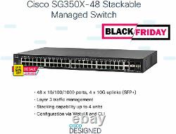 Cisco Switch SG350X-48 48 Gigabit Stackable K9-EU