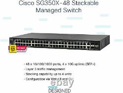 Cisco Switch SG350X-48 48 Gigabit Stackable K9-EU