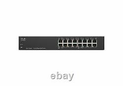 Cisco Systems 16 Port PoE Gigabit Switch Network Switches 128 MB SG11016HPNA New
