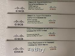 Lot 4 x Cisco license for 4330 series 2 x FL-4330-PERF-K9 2 x U. S. Export