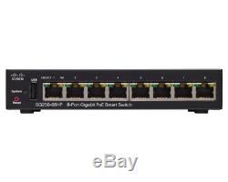 NEW Cisco SG250-08HP-K9 8-Port Gigabit PoE Ethernet Smart Switch 45wat USB port