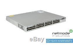 NEW Original Cisco WS-C3850-48U-L 48 Port Full PoE+ Switch 1100WAC 3850 LAN Base