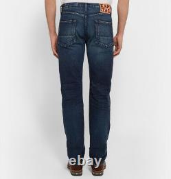 NWT $580 KAPITAL Cisco Distressed Washed Denim Straight Fade Jeans Size 32 Japan