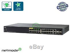 New Cisco SG350-28P-K9-NA Port Gigabit PoE Managed Switch