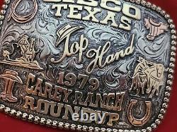Trophy Rodeo Champion Belt Buckle1979cisco Texas All Around Champion 115
